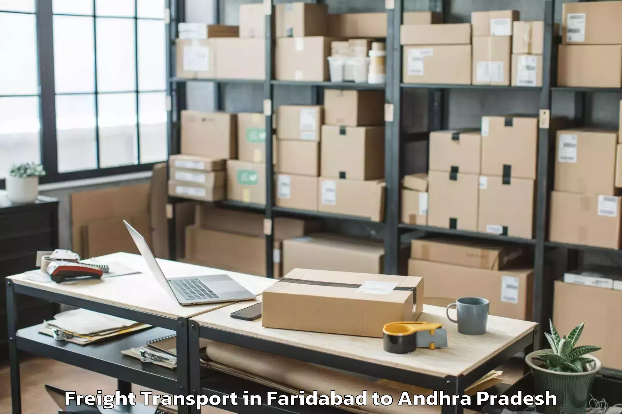 Book Faridabad to Bantumilli Freight Transport